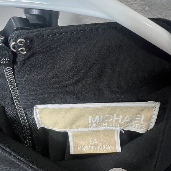 Michael Kors Black Sleeveless High Neck Embroidered Halter Top - Picture 9 of 10